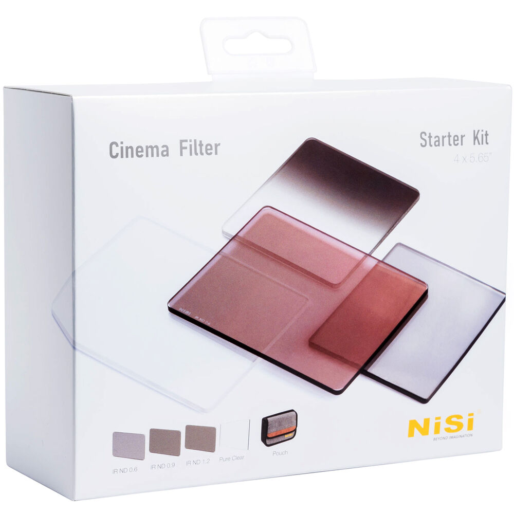 NiSi Cinema Filter Starter Kit 4 na 5.65 cala — opakowanie z filtrami